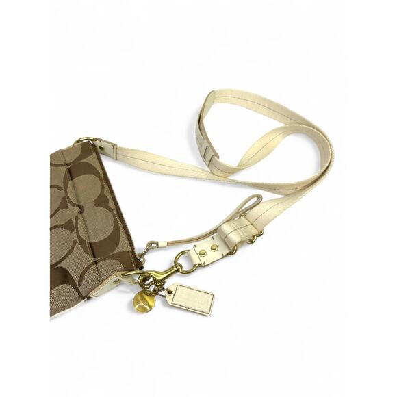 Coach Signature 2007 Crossbody Stripe Swingpack Canvas Bag - Picture 7 of 8